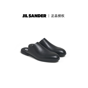 【品牌正品】JIL SANDER 26SS 意大利产橡胶防滑底小牛皮穆勒拖鞋