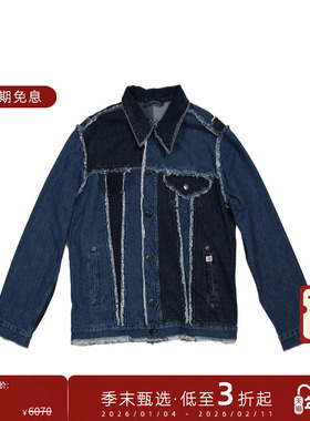 Charles Jeffrey LOVERBOY 25SS 破坏车线拼接TYPE3牛仔夹克外套
