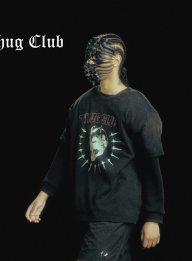 【潮流街头】THUG CLUB 韩国先锋品牌 26SS 复古骷髅印花短袖T恤