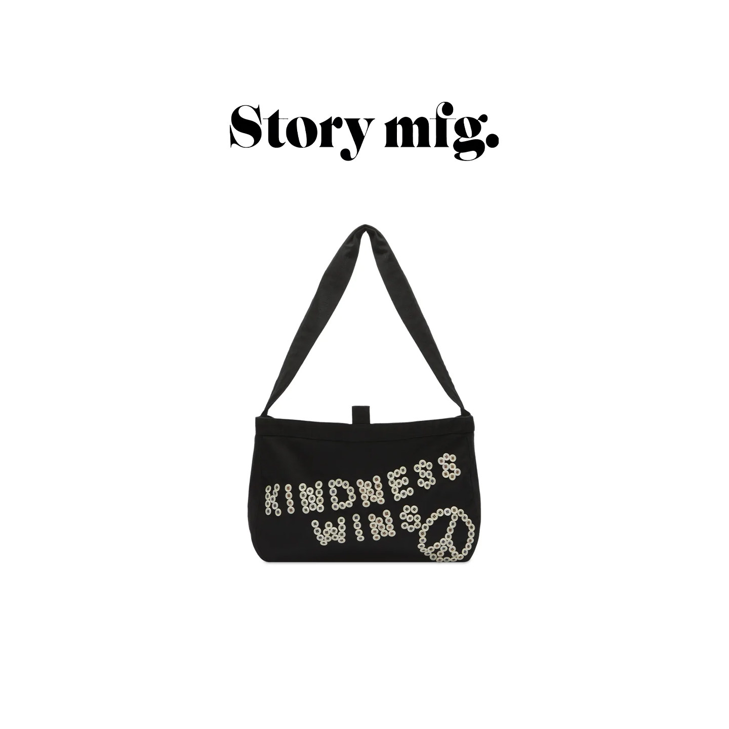 Storymfg.反战标托特包手工纽扣图片