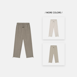 Essentials God 25SS 小LOGO刺绣侧滚条直筒休闲裤 Fear 长裤