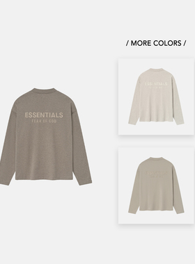 Fear of God Essentials 25SS LOGO字母拉丝烫标印花设计长袖T恤