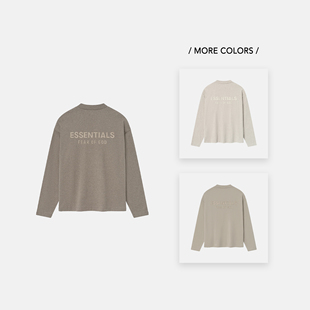 LOGO字母拉丝烫标印花设计长袖 God 25SS T恤 Essentials Fear