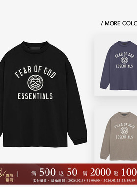 FOG Essentials 24FALL HOLIDAY 胸口撞色弧形小LOGO印花长袖T恤