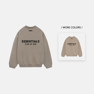 HOLIDAY 24FALL 后背撞色大LOGO烫标印花圆领卫衣 Essentials FOG