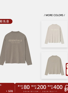 Fear of God Essentials 25SS LOGO字母拉丝烫标印花设计长袖T恤