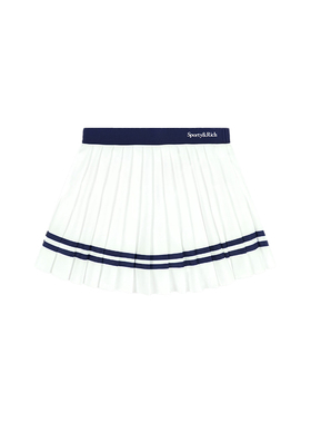 Sporty & Rich OLYMPICS系列  女士百褶裙logo印花运动短裙子