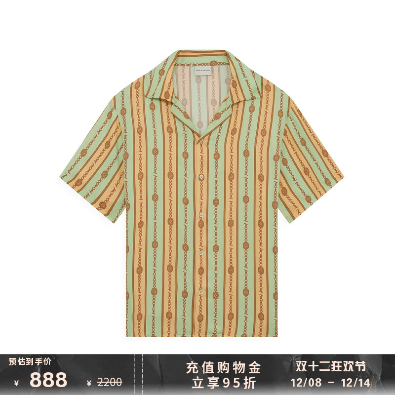 DroledeMonsieur满印短袖衬衫