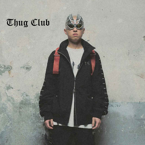 THUGCLUB铆钉装饰尼龙立领夹克