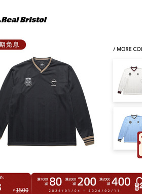 F.C.Real Bristol 25FW 日潮撞色领徽章刺绣宽松长袖运动上衣