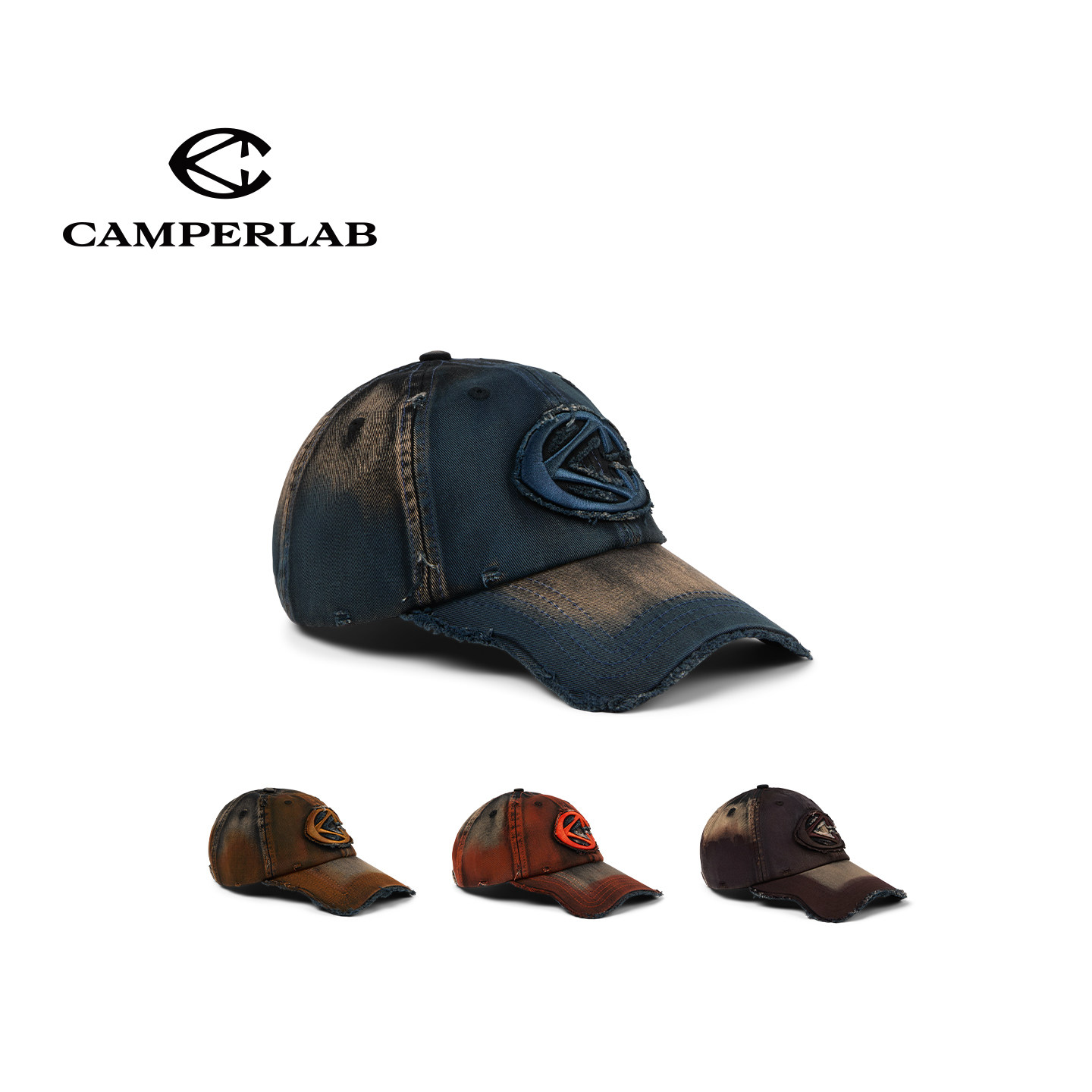 CAMPERLAB毛边不规则帽檐棒球帽图片