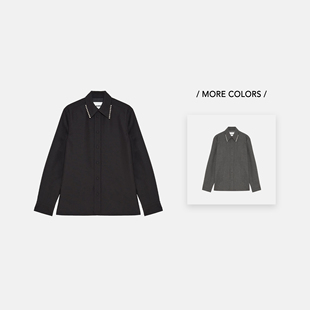 SANDER JIL 25FW 男士 衬衫 羊毛马海毛金属球饰长袖 秋冬新品