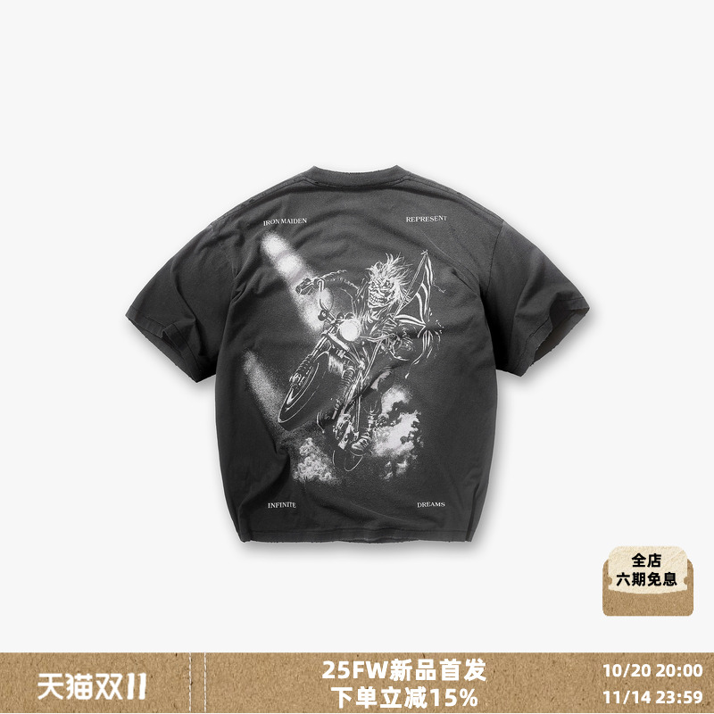 REPRESENT25FW印花圆领短袖T恤