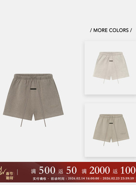 Fear of God Essentials 25SS 小LOGO拉丝烫标印花抽绳休闲裤短裤