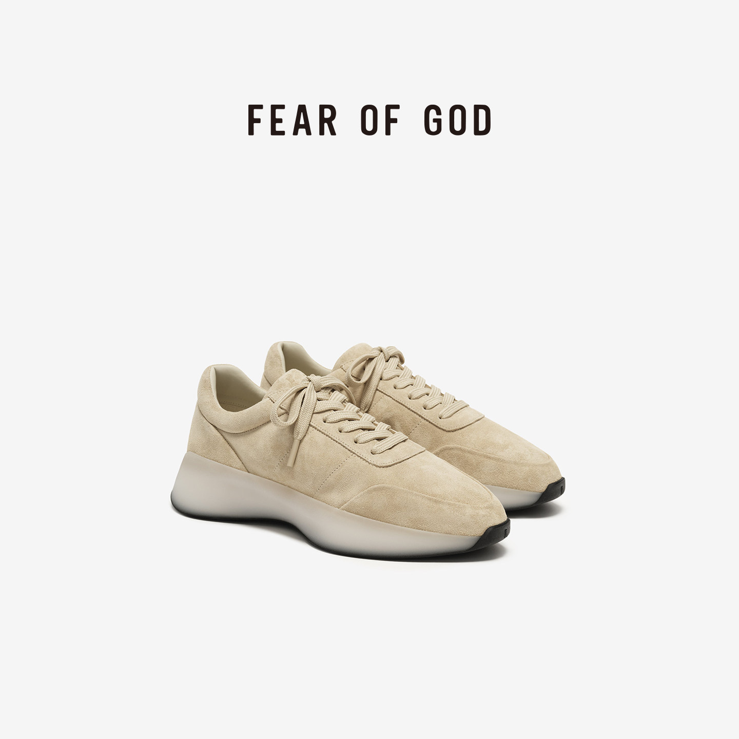 Fear of God FOG主线 Vintage Runner同色系牛皮橡胶底系带运动鞋