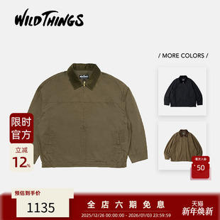 25FW WILDTHINGS 日系户外拼领刺绣夹克外套 秋冬新品