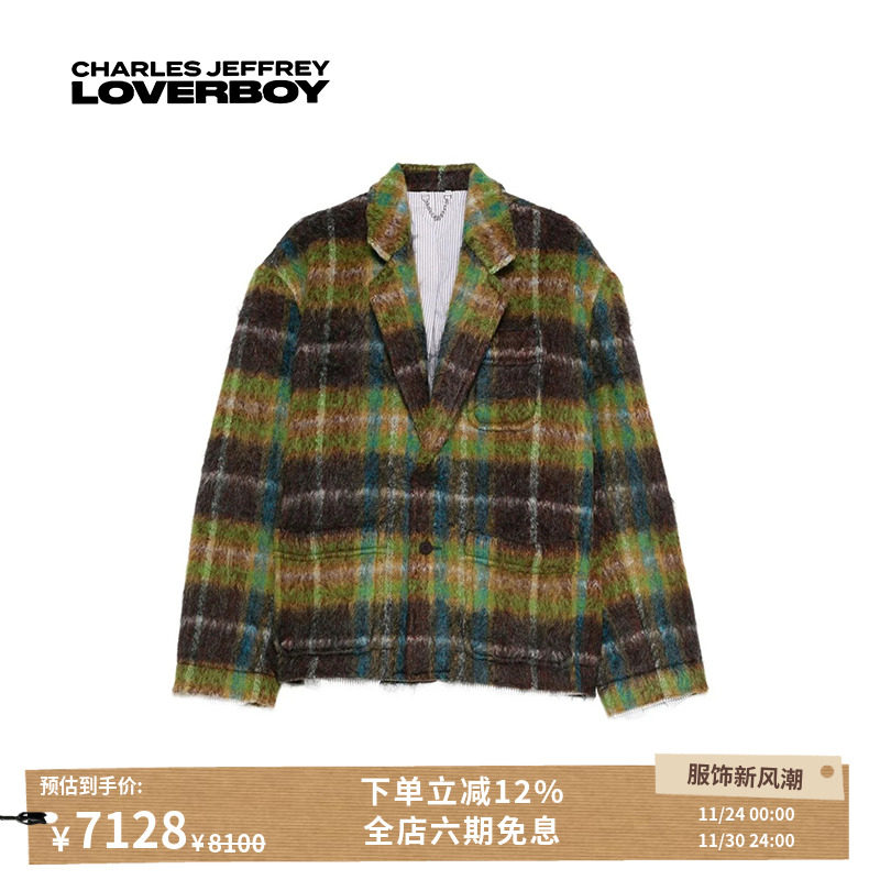 LOVERBOY呢料苏格兰夹克外套