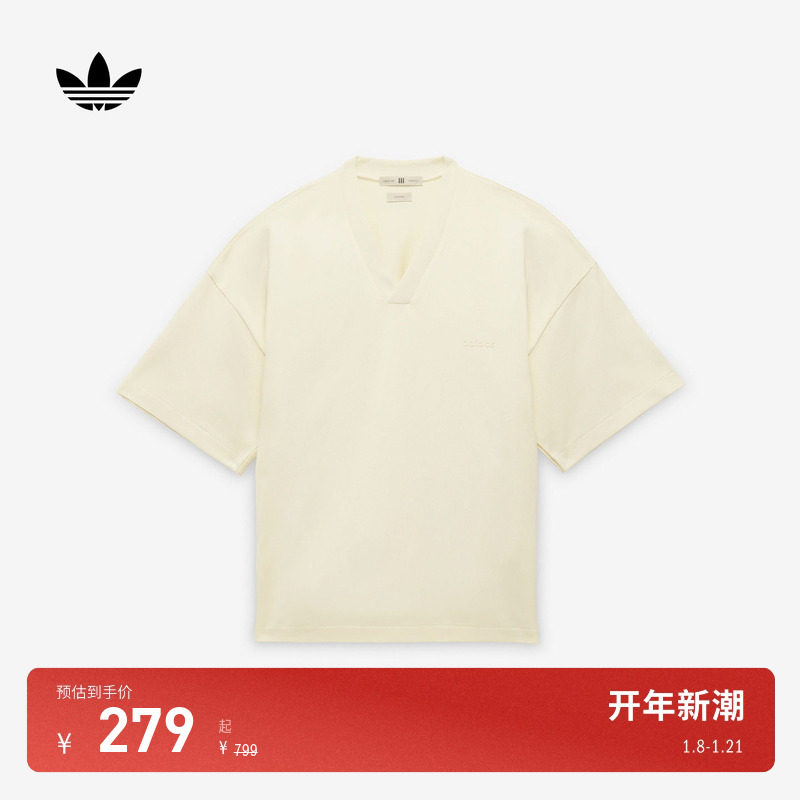 Fear of God Athletics系列纯棉运动短袖T恤adidas阿迪达斯三叶草,运动服/休闲服装,运动T恤,淘宝优惠券,粉丝福利购,淘宝优惠卷