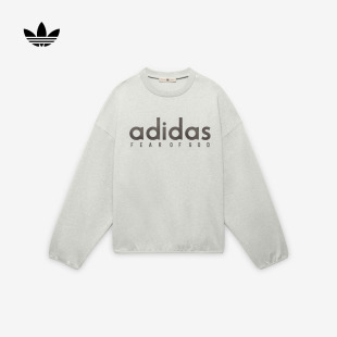 Athletics系列加绒卫衣男女adidas阿迪达斯三叶草 God Fear