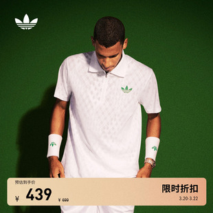 复古网球风运动短袖POLO衫男夏季adidas Originals阿迪达斯三叶草