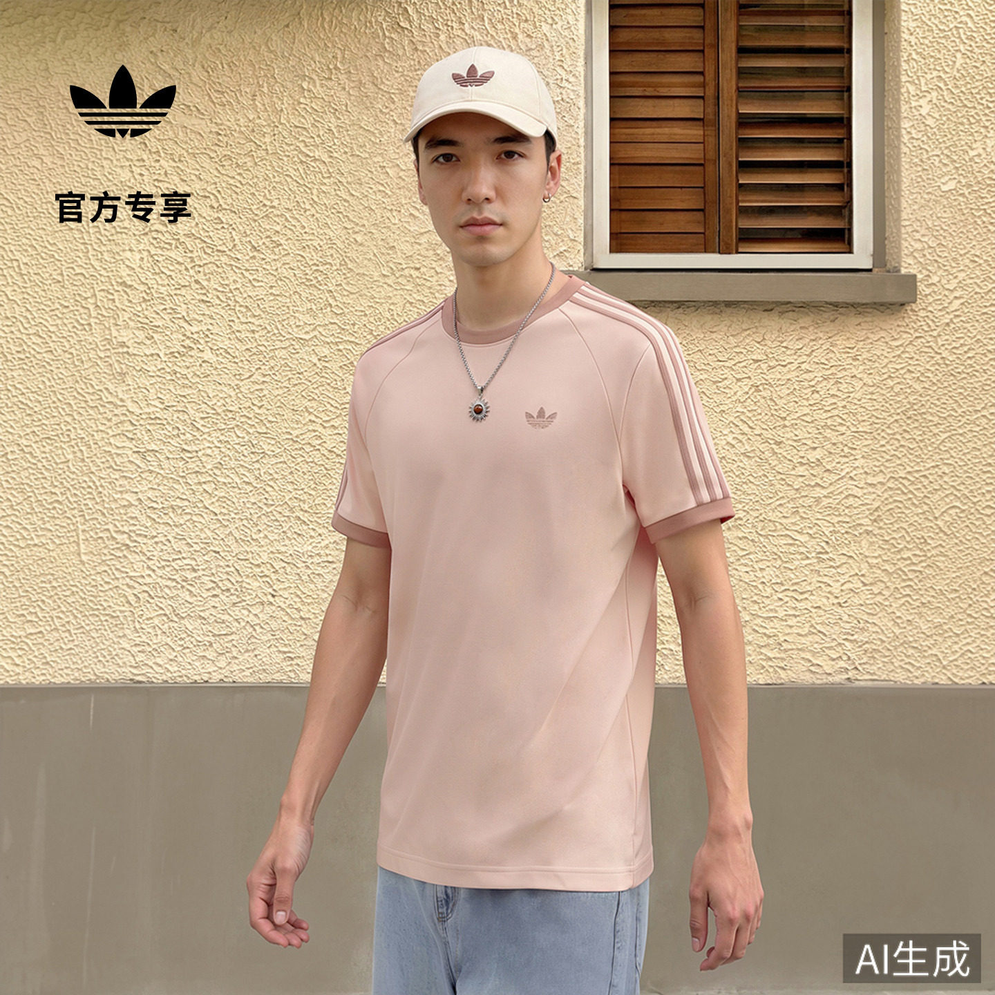 休闲纯棉亲肤运动短袖上衣T恤男女夏季新款adidas阿迪达斯三叶草