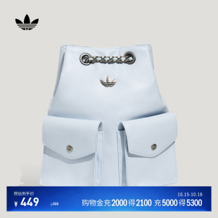 复古风经典通勤仿皮双肩背包学生书包开学女adidas阿迪达斯三叶草