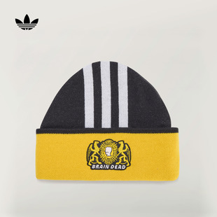 adidas阿迪达斯三叶草 运动针织帽男女新款 BRAIN DEAD联名舒适时尚
