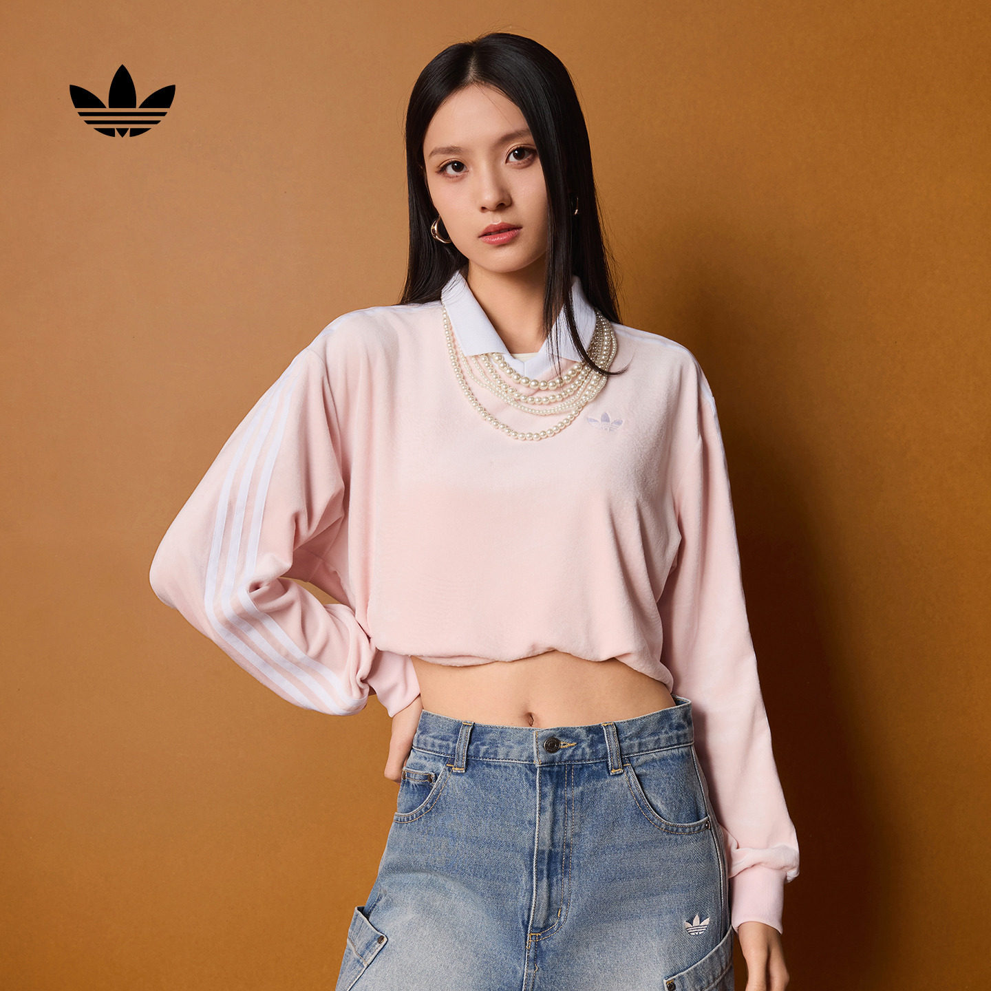 天鹅绒柔软舒适针织休闲长袖POLO衫男女新款adidas阿迪达斯三叶草,运动服/休闲服装,运动POLO衫,淘宝优惠券,粉丝福利购,淘宝优惠卷