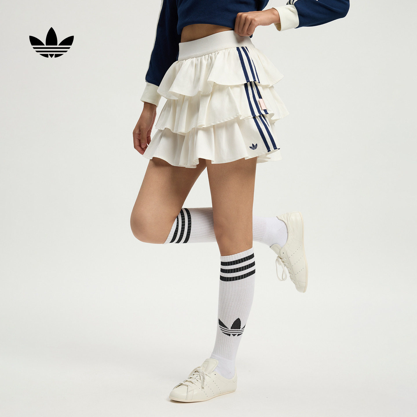 迪士尼玛丽猫联名短裙蛋糕裙adidas Originals阿迪达斯三叶草