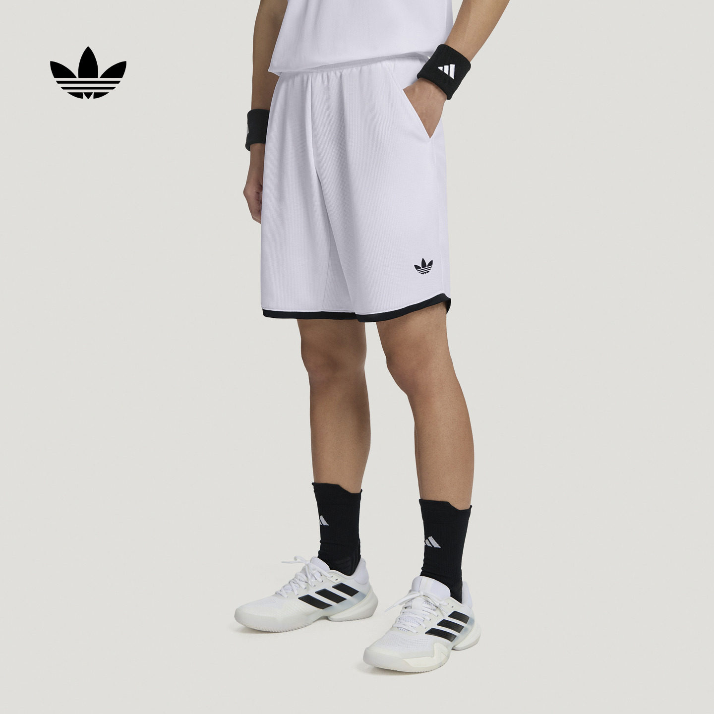 日常舒适抽绳中腰网球运动短裤男装夏季新款adidas阿迪达斯官方