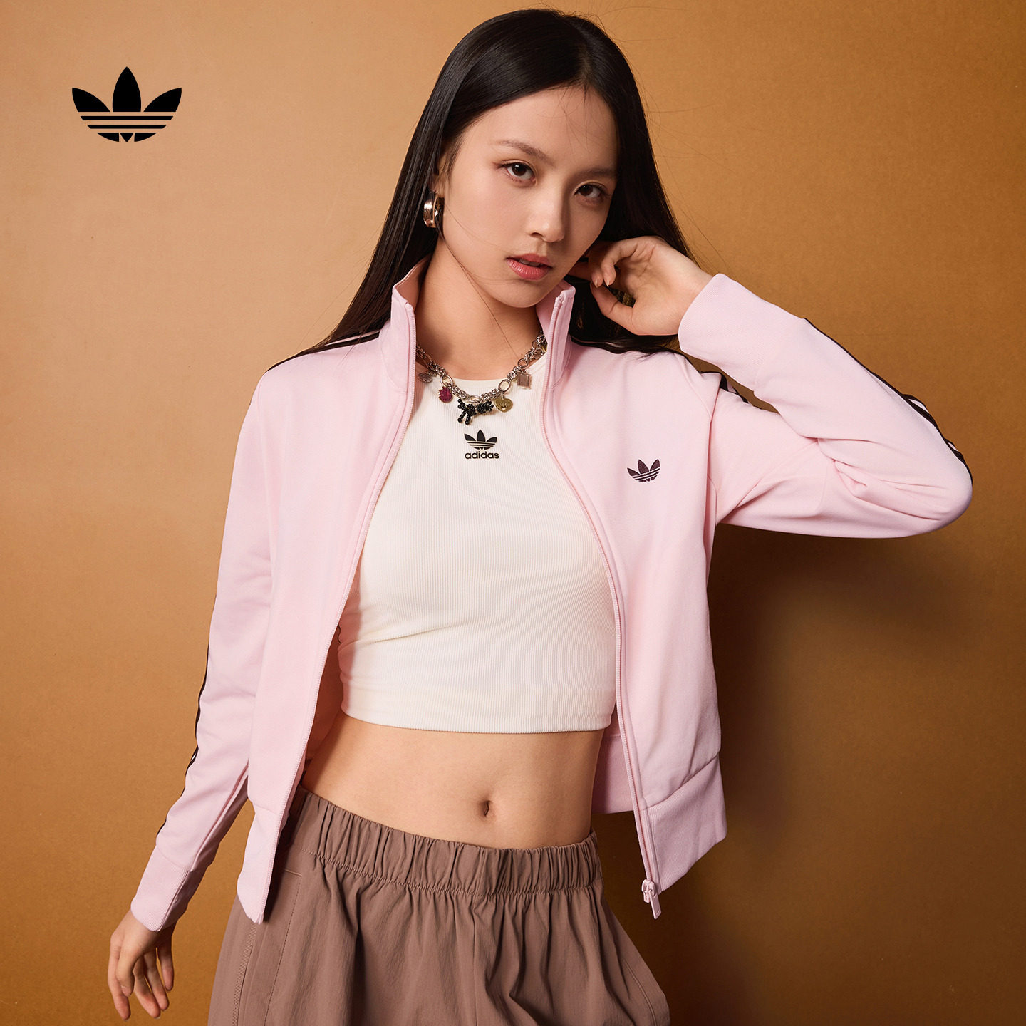 经典三条纹运动夹克外套女秋冬adidas Originals阿迪达斯三叶草,运动服/休闲服装,运动茄克/外套,淘宝优惠券,粉丝福利购,淘宝优惠卷