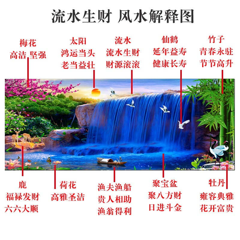 十字绣线绣2021新款客厅大幅风景山水画满绣棉线丝线2020手工自绣