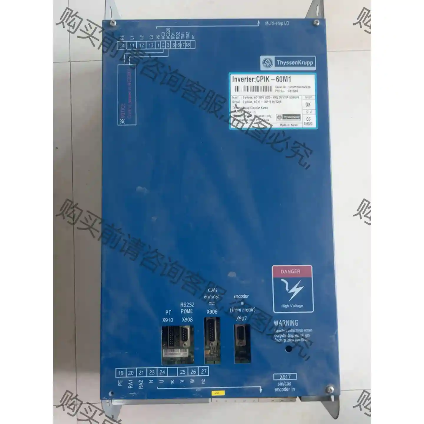 蒂森电梯变频器CPIK- 60M1闲置一台，成色如图，表面浮 议价再拍
