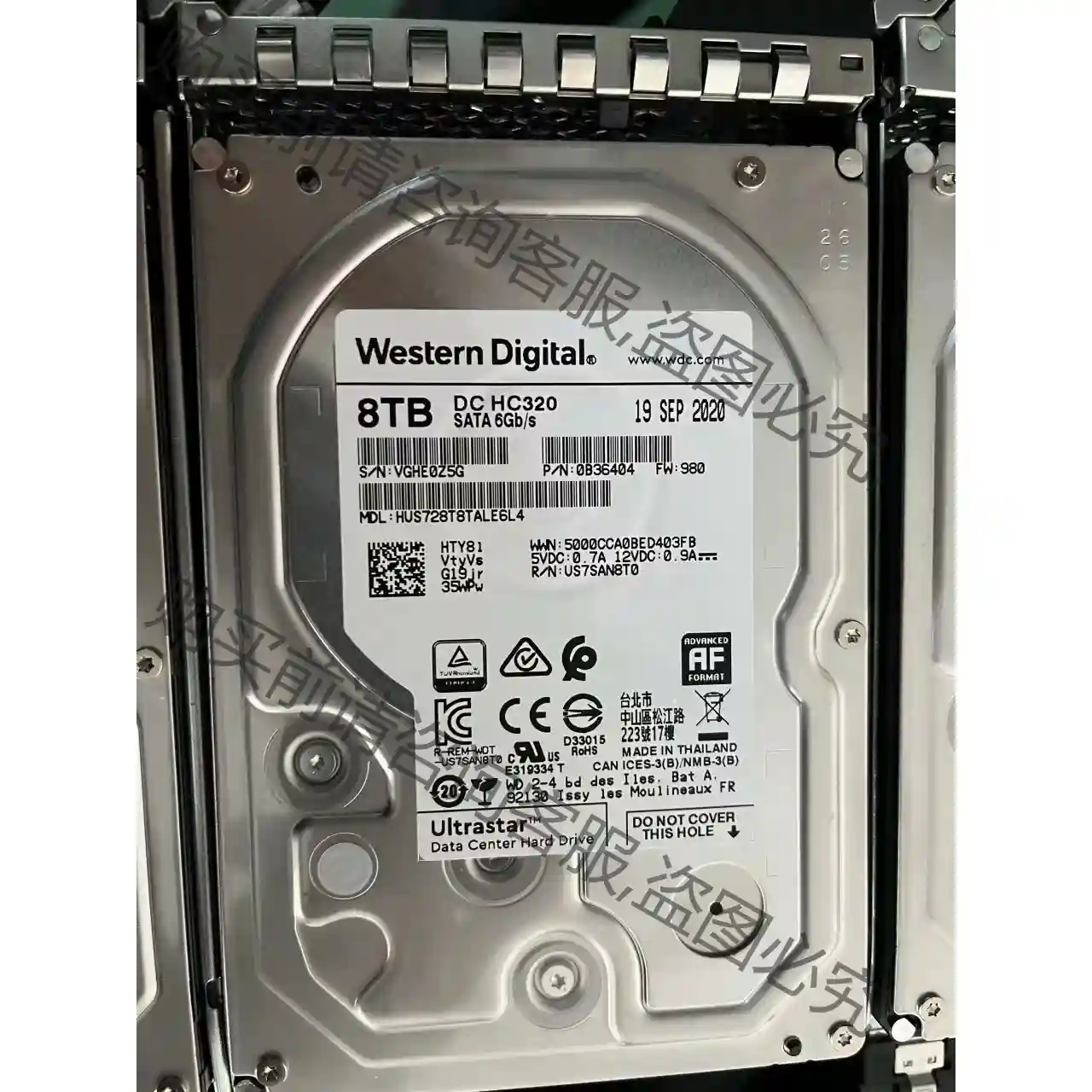西数 8TB HUS728T8TALE6L4（SATA）HC 议价再拍 拆机件