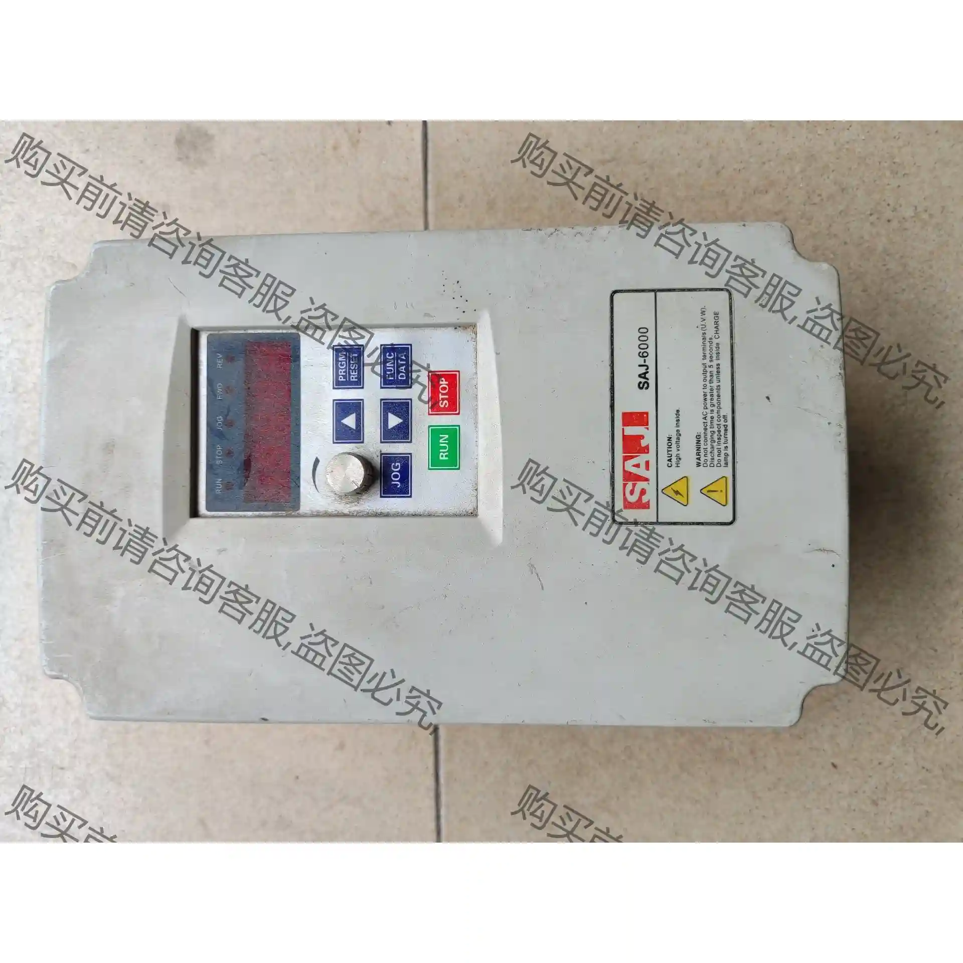 三晶变频器，SAJ-6000 S3R7G3,3.7KW,38 议价再拍 拆机件