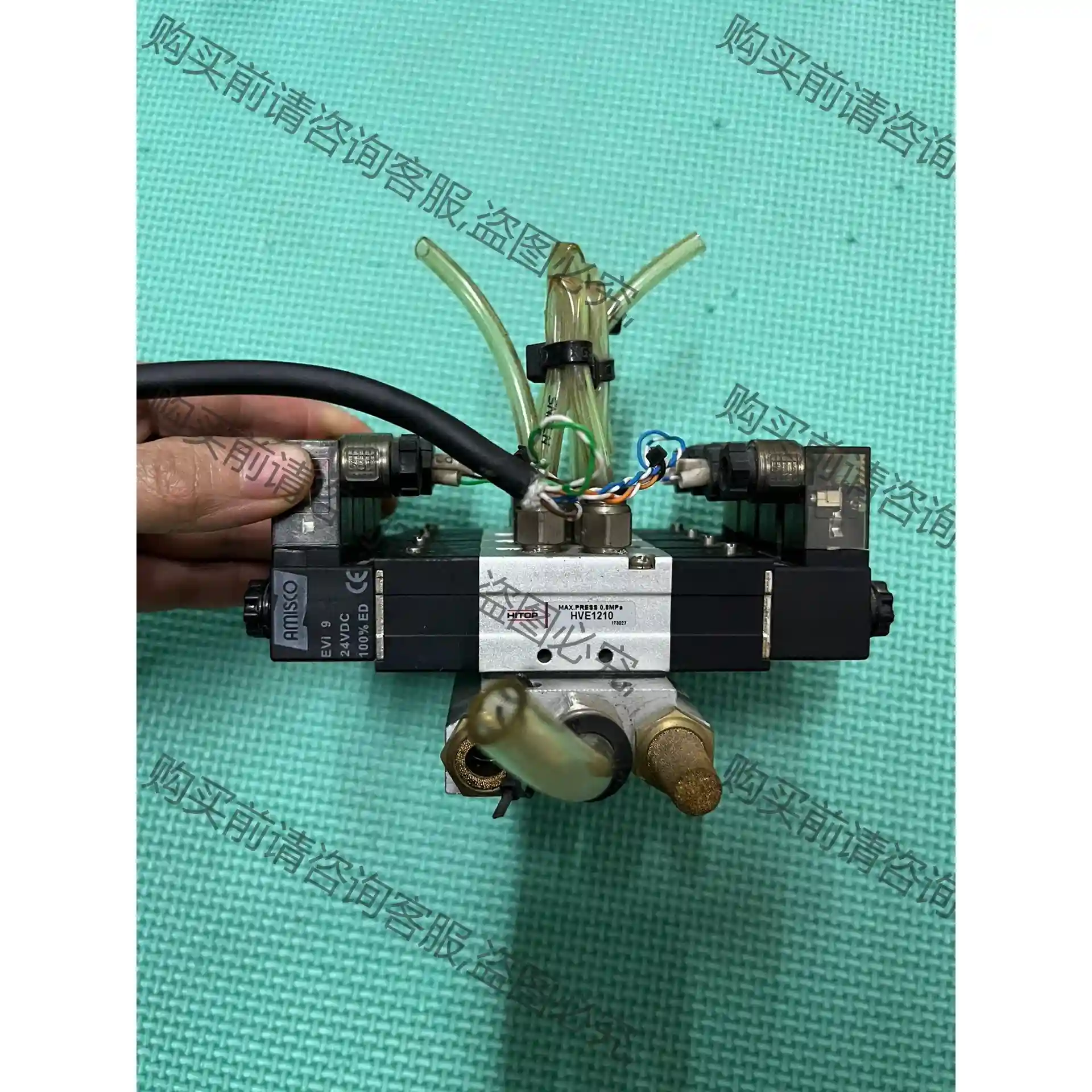 Hitop电磁阀 台湾产电磁阀，HVE1210（4组一套）， 议价再拍 拆机