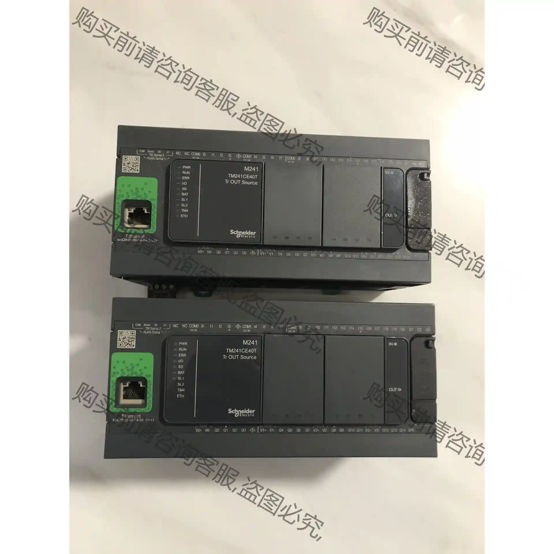 拆机施耐dePLC主机TM241CE40T，成色还可以通电亮。 议价再拍 拆