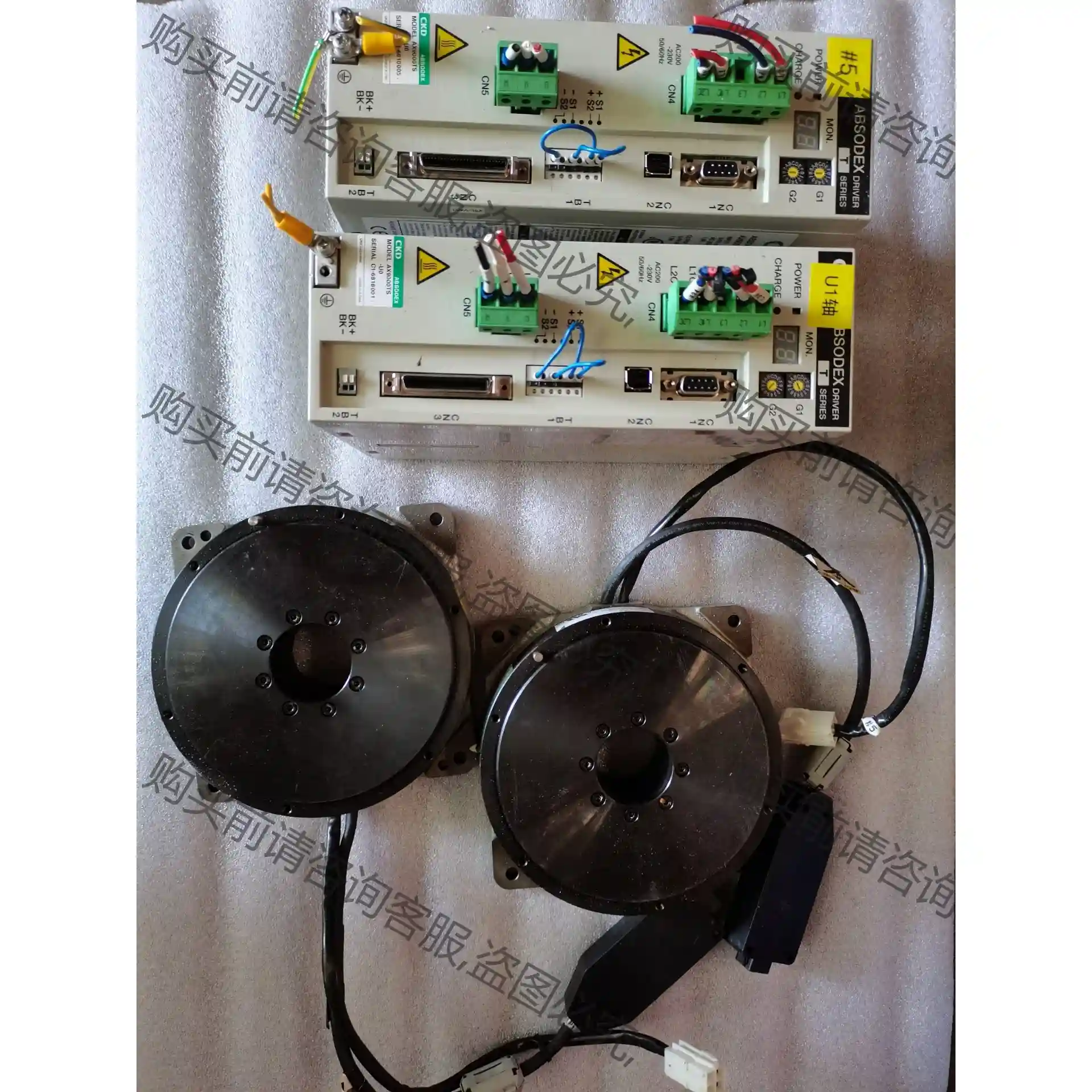 CKD驱动器AX9000TS-U0+DD马达电机AX4009 议价再拍 拆机件