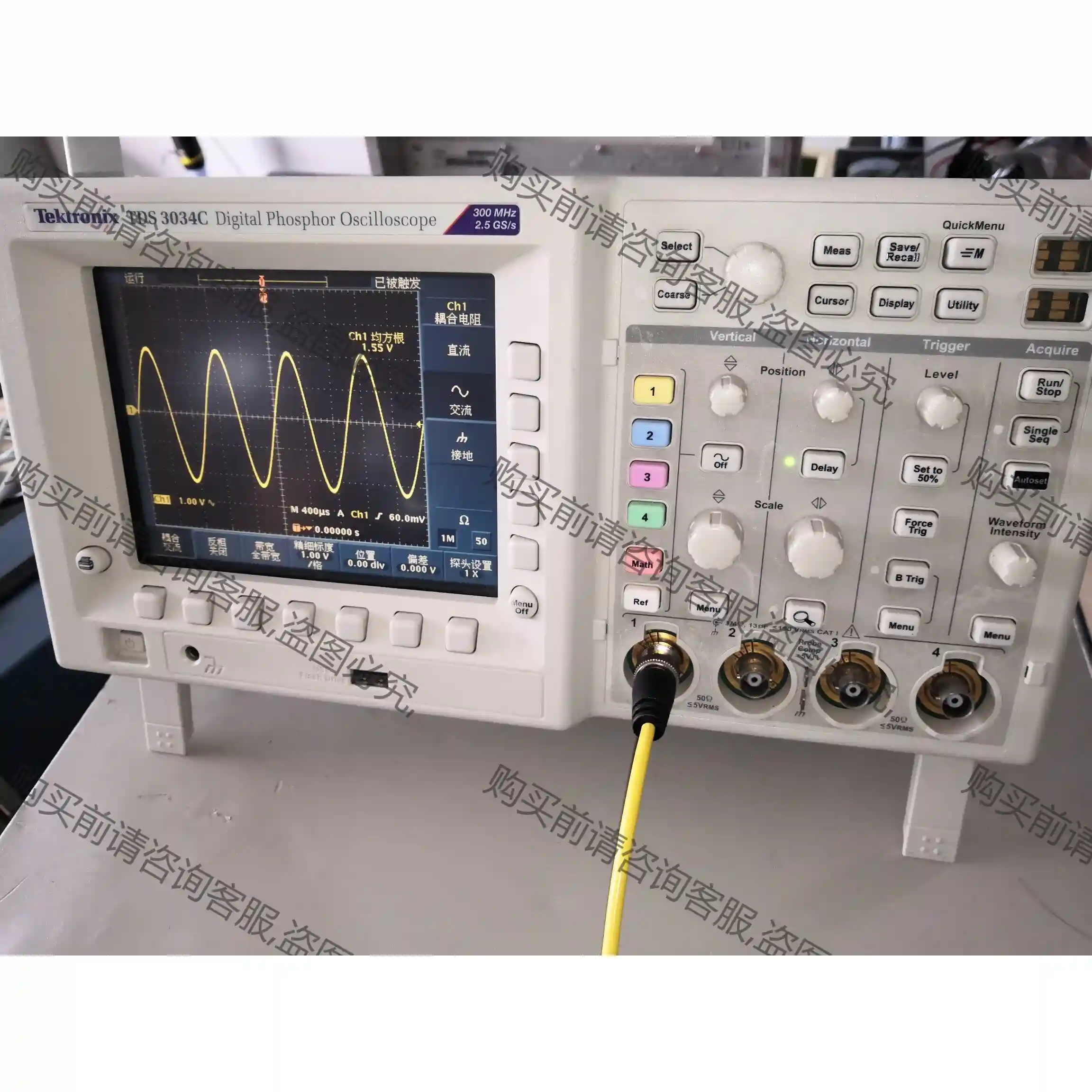 泰克TDS3054C数字示波器500MHZ频率4通道9成新 议价再拍 拆机件
