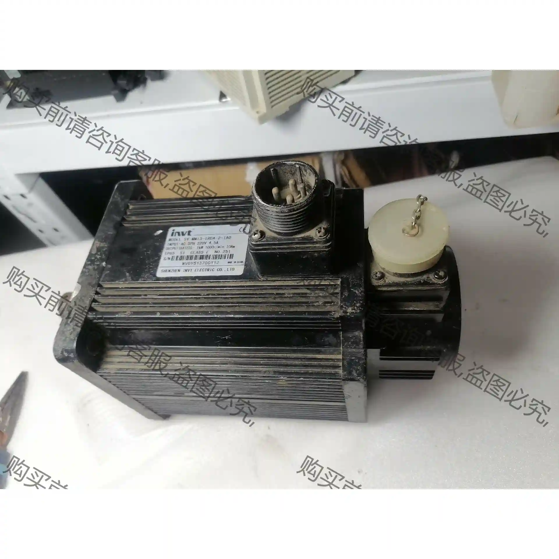 SV-MM13-1R0A-2-1A10英威腾伺服电机 议价再拍 拆机件