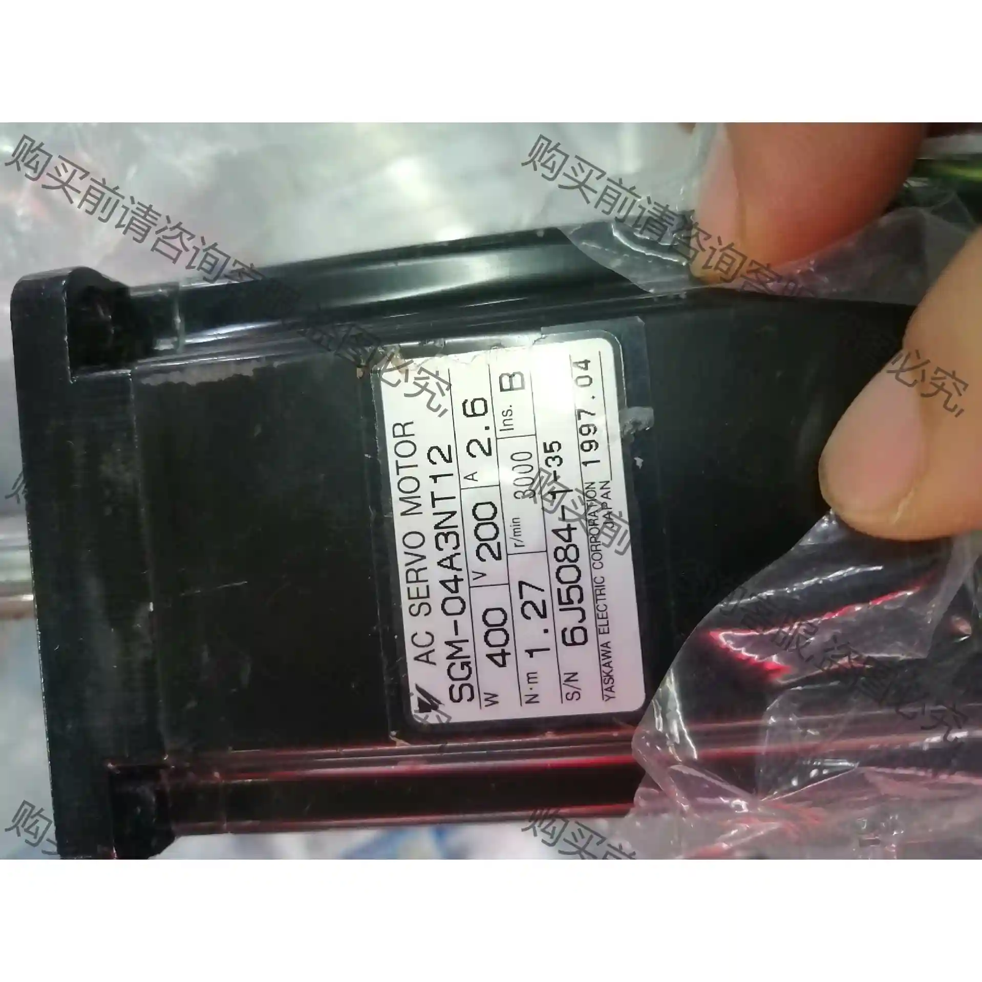 安川拆机伺服电机SGM-04A3NT12八成正常 议价再拍 拆机件