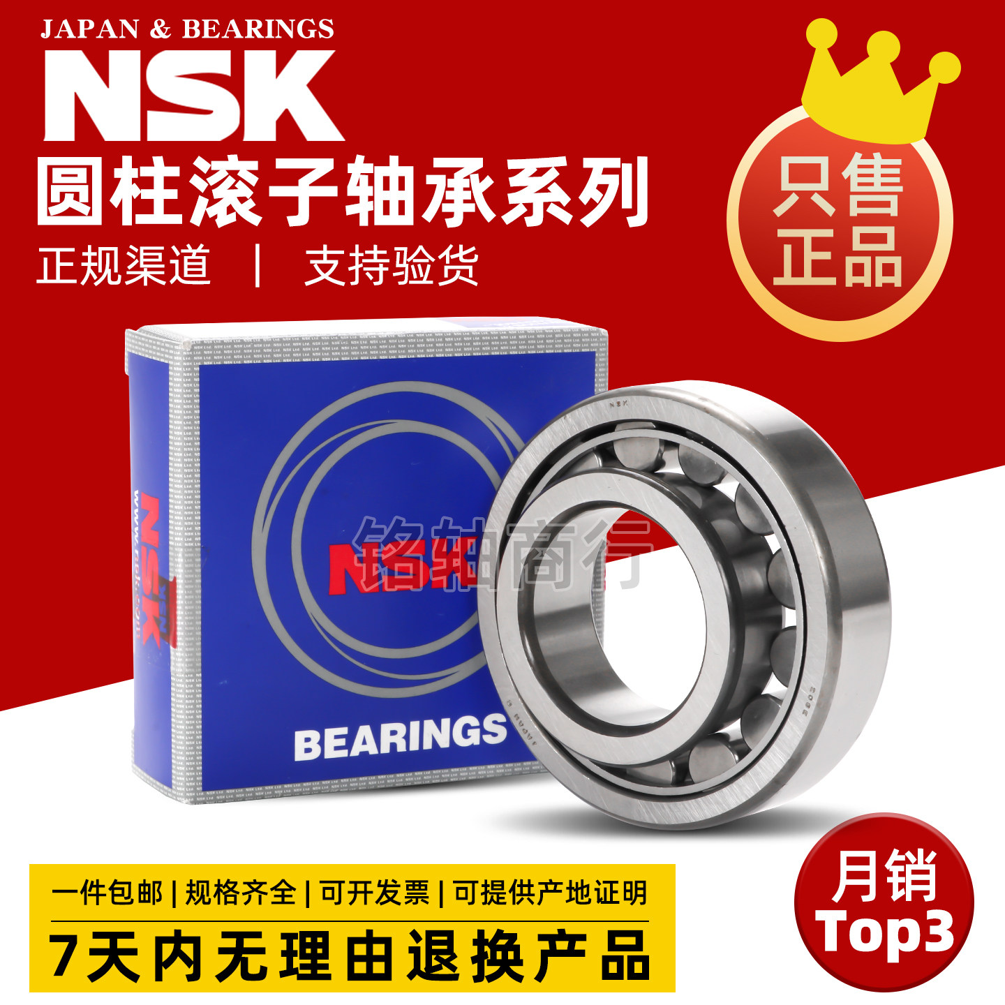 NSK进口圆柱滚子轴承NU NJ204 205 206 207 208 209 210 EM EW C3