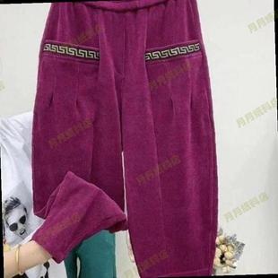 哈伦裤 年轻妈妈秋冬季 女显瘦哦马丁小脚休闲工装 灯芯绒萝卜裤 韩版