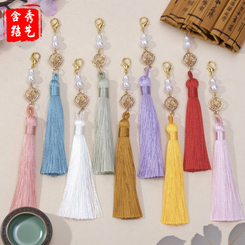 国风梅花珍珠流苏流苏配件挂饰穗