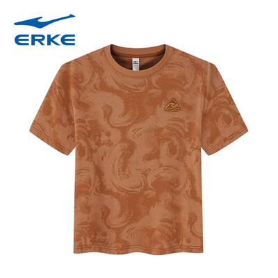 鸿星尔克女圆领短袖针织衫