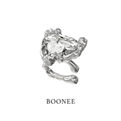 BOONEE幻影熔岩爱心宝石耳骨夹小众个性 无耳洞耳夹女送女友礼物