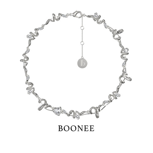 BOONEE多宝石奶油卷叠戴项链