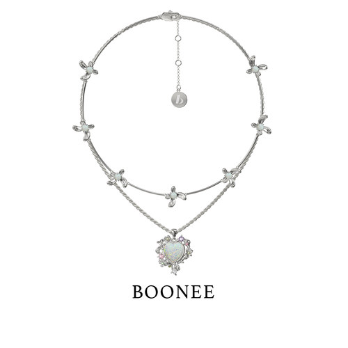 BOONEE欧泊花簇锁骨链