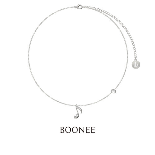 BOONEE音符清透宝石项链