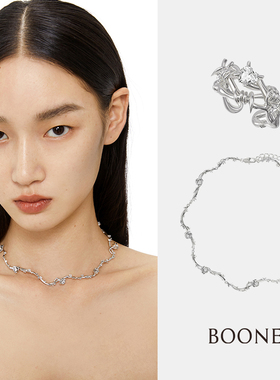 BOONEE荆棘玫瑰项链轻奢高级设计感荆棘开口戒指